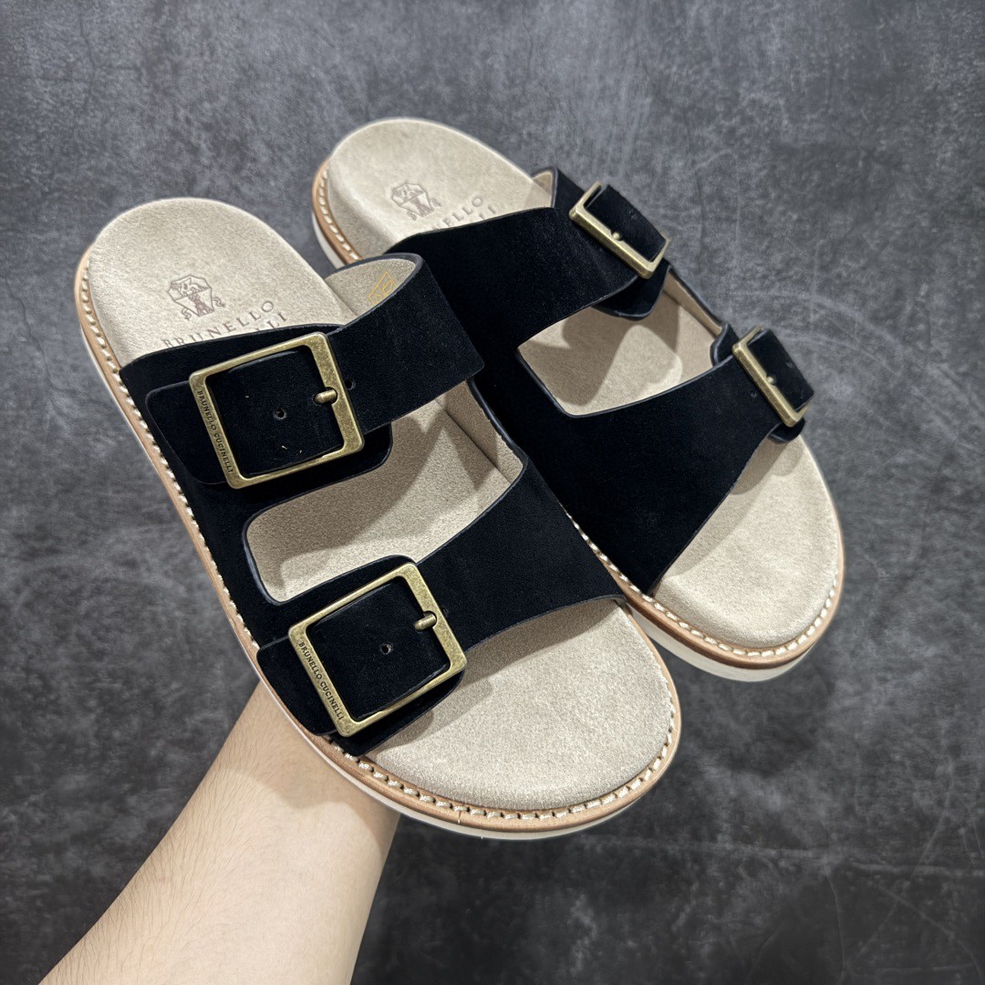 260 佛山超a版Brunello Cucinelli BC 2025ss新款麂皮凉拖拖鞋