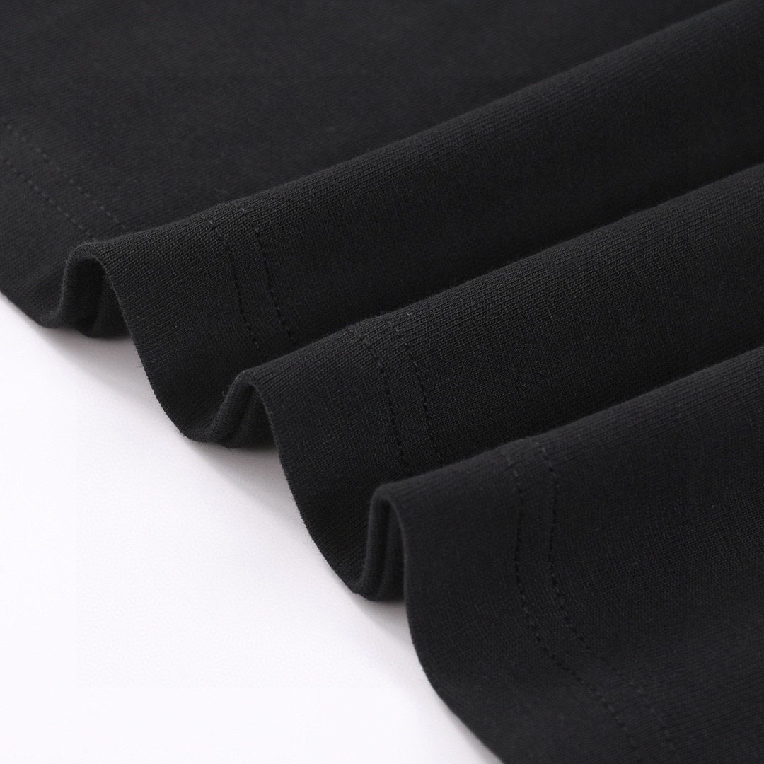 巴黎世家/Balenciaga 夏季新款 错位字母刺绣圆领短袖T恤