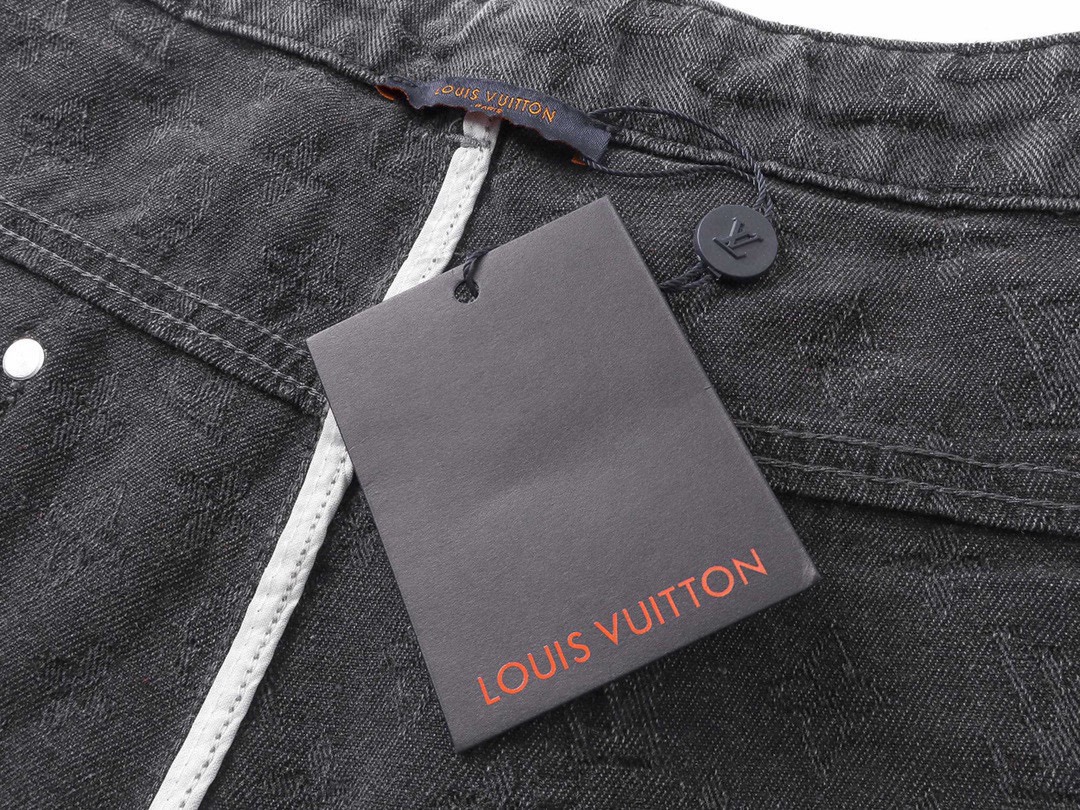 路易威登/Louis Vuitton 夏季新款 暗纹老花休闲牛仔短裤黑色-Chinese UA Cheap High Quatity Brand Clothes Bags handbags Sneakers wholesale wholesaler seller from China Factory suppliers Fashion Clothing Shoes best Quality Beautiful Price 路易威登/Louis Vuitton 夏季新款 暗纹老花休闲牛仔短裤黑色