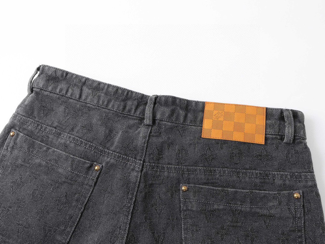 路易威登/Louis Vuitton 夏季新款 暗纹老花休闲牛仔短裤黑色-Chinese UA Cheap High Quatity Brand Clothes Bags handbags Sneakers wholesale wholesaler seller from China Factory suppliers Fashion Clothing Shoes best Quality Beautiful Price 路易威登/Louis Vuitton 夏季新款 暗纹老花休闲牛仔短裤黑色