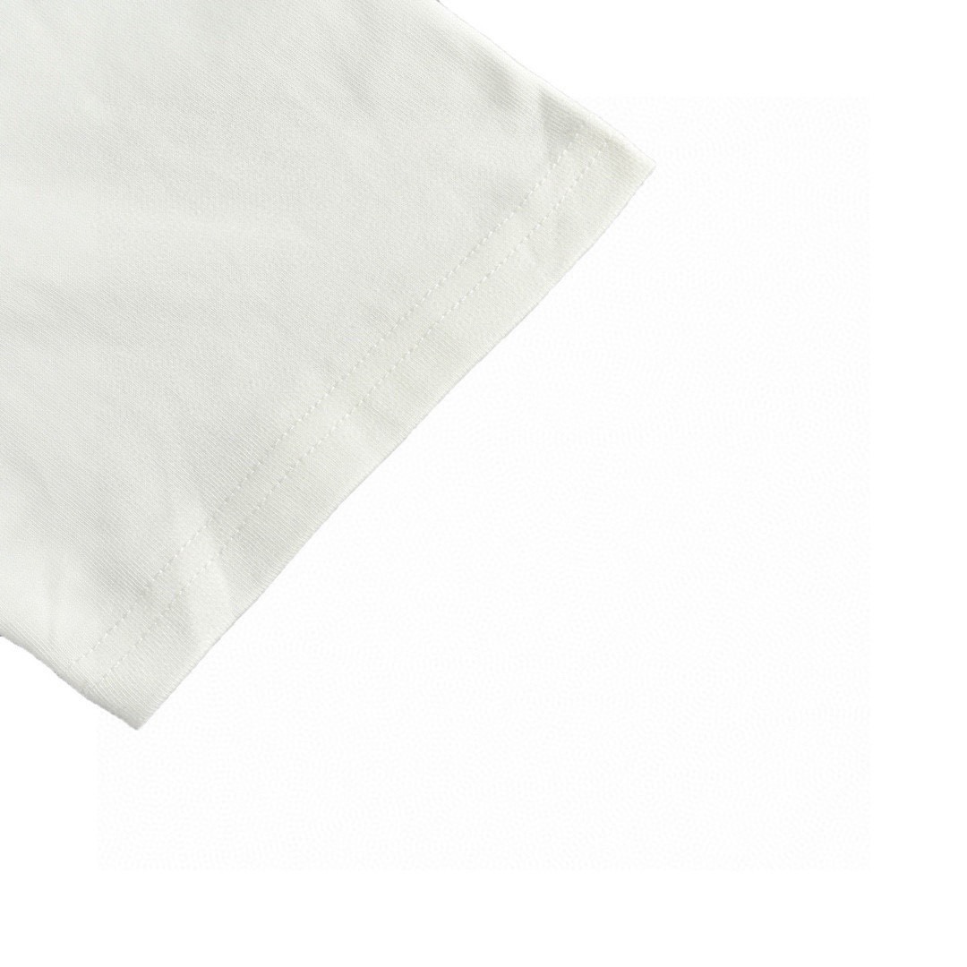 路易威登/Louis Vuitton 夏季新款 麻绳刺绣圆领短袖T恤 黑色/白色