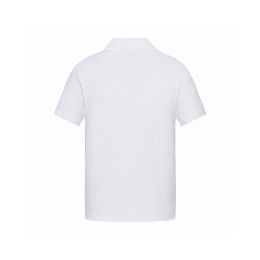 普拉达/Prada 夏季新款 经典三角标拉链翻领短袖polo衫 黑色/白色