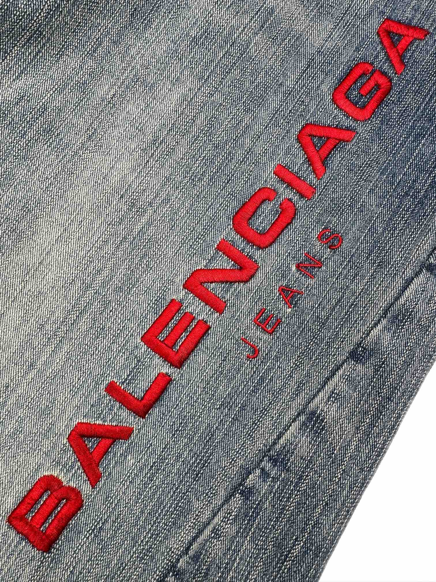 Balenciaga Jeans Embroidered Denim Pants - Custom Bamboo Pattern, Light Blue 6 i1753368000 3461 5