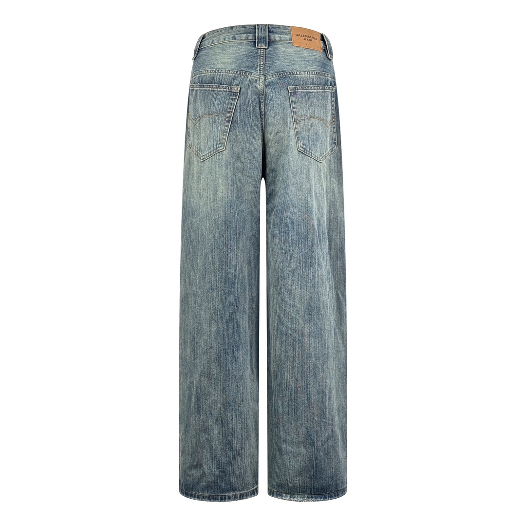Balenciaga Jeans Embroidered Denim Pants - Custom Bamboo Pattern, Light Blue 3 i1753368000 7547 1