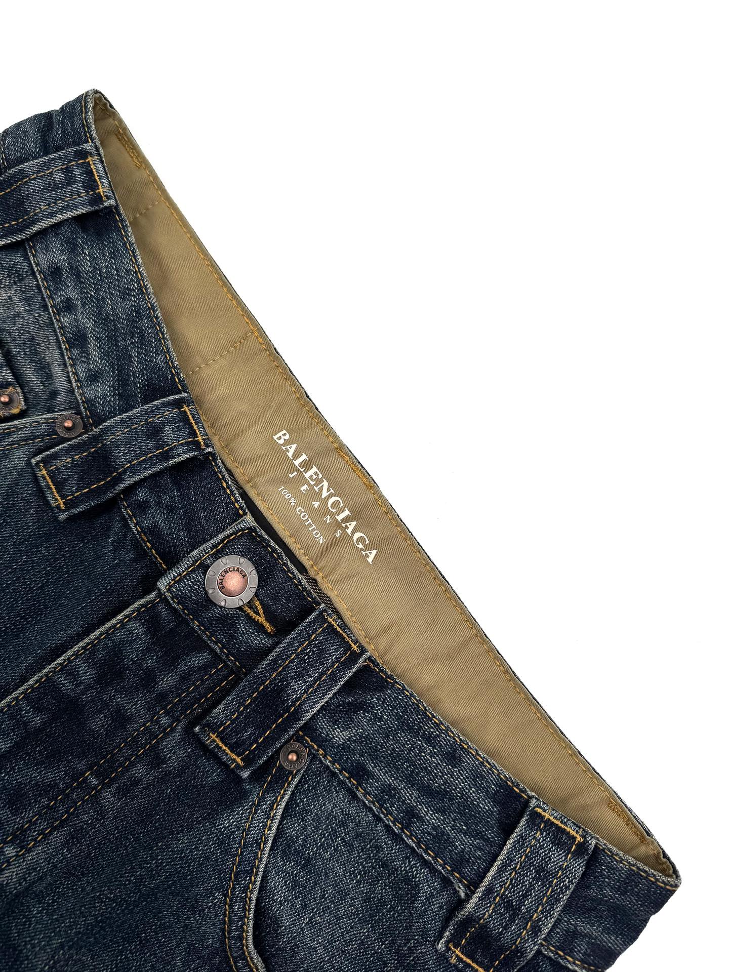 Balenciaga Jeans Embroidered Wide-Leg Denim Pants - Dark Blue, Size XS-L 3 i1753369687 1515 0