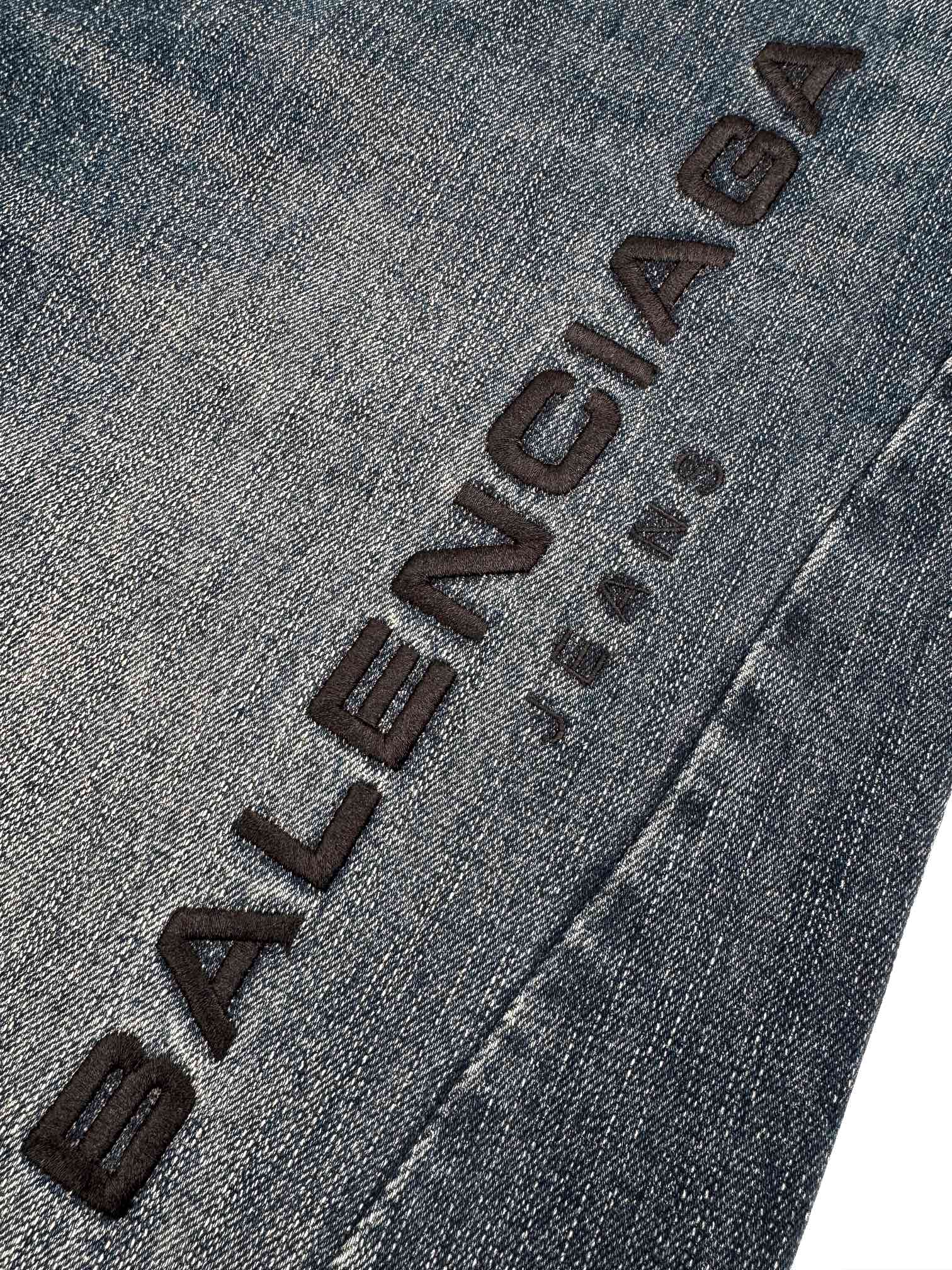 Balenciaga Jeans Embroidered Wide-Leg Denim Pants - Dark Blue, Size XS-L 5 i1753369702 5215 0