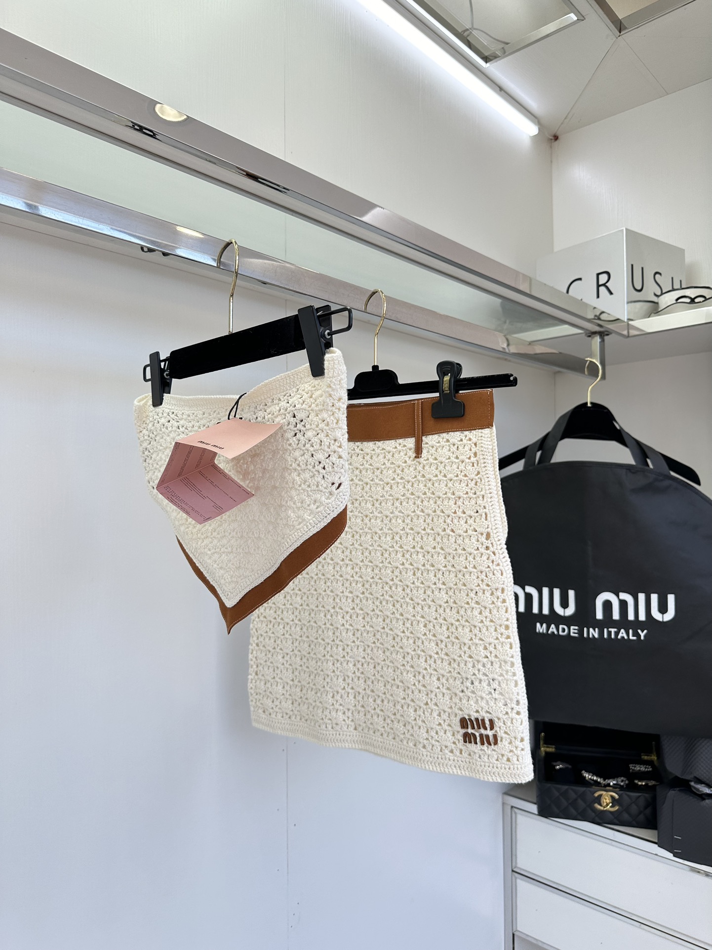 Miu Miu Inspired Knit Bustier Set with Leather Trim - Chic & Sexy 3 i1753380238 6290 1