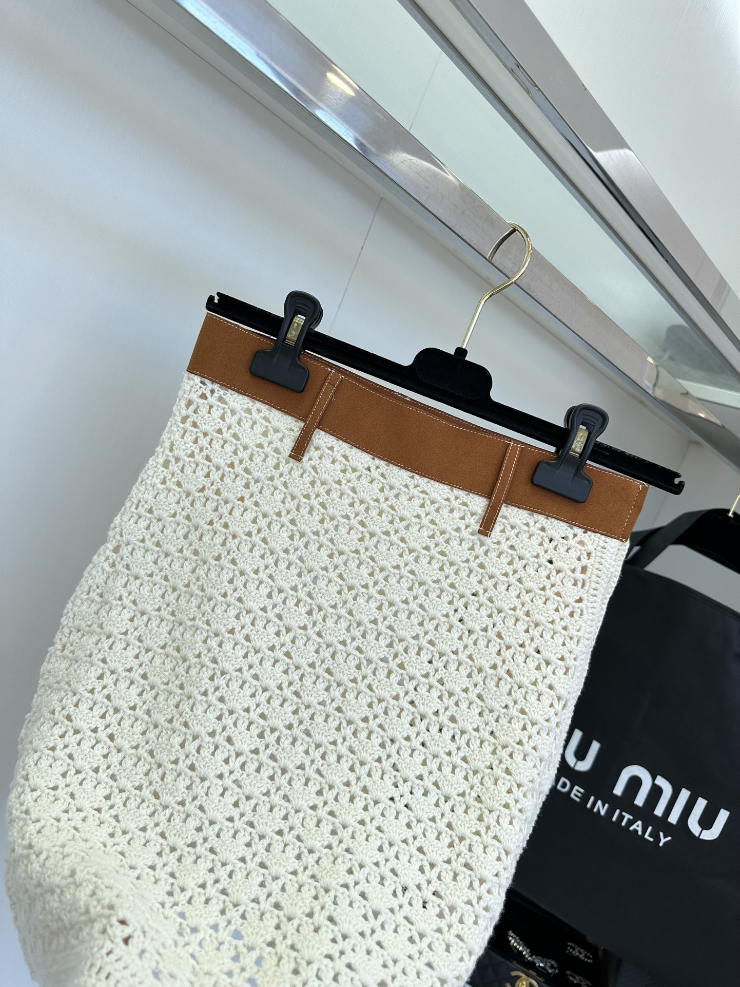 Miu Miu Inspired Knit Bustier Set with Leather Trim - Chic & Sexy 10 i1753380238 8517 8