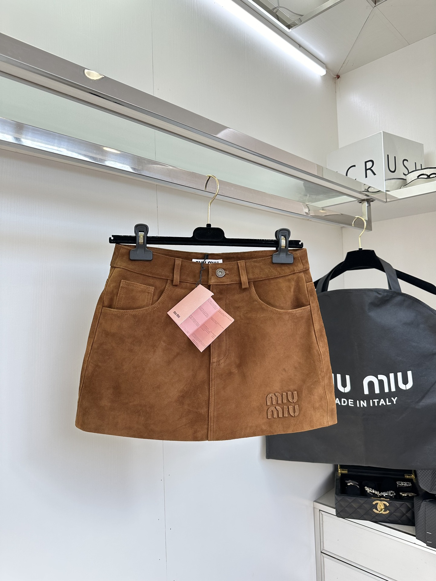 Miu Miu Suede Mini Skirt Set: Chic & Trendy Fall/Winter Style 10 i1753432729 2339 8