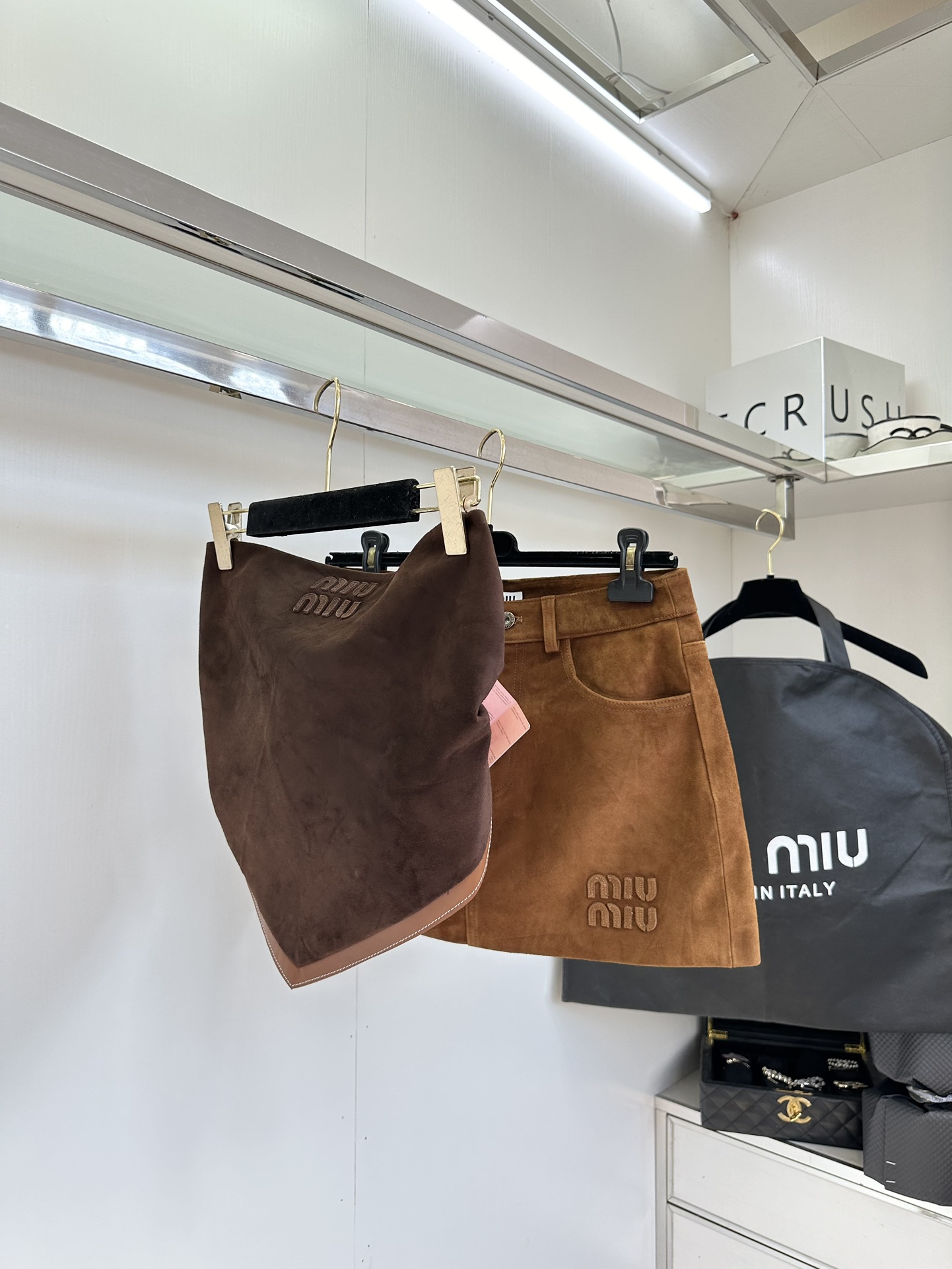 Miu Miu Suede Mini Skirt Set: Chic & Trendy Fall/Winter Style 8 i1753432729 4232 6