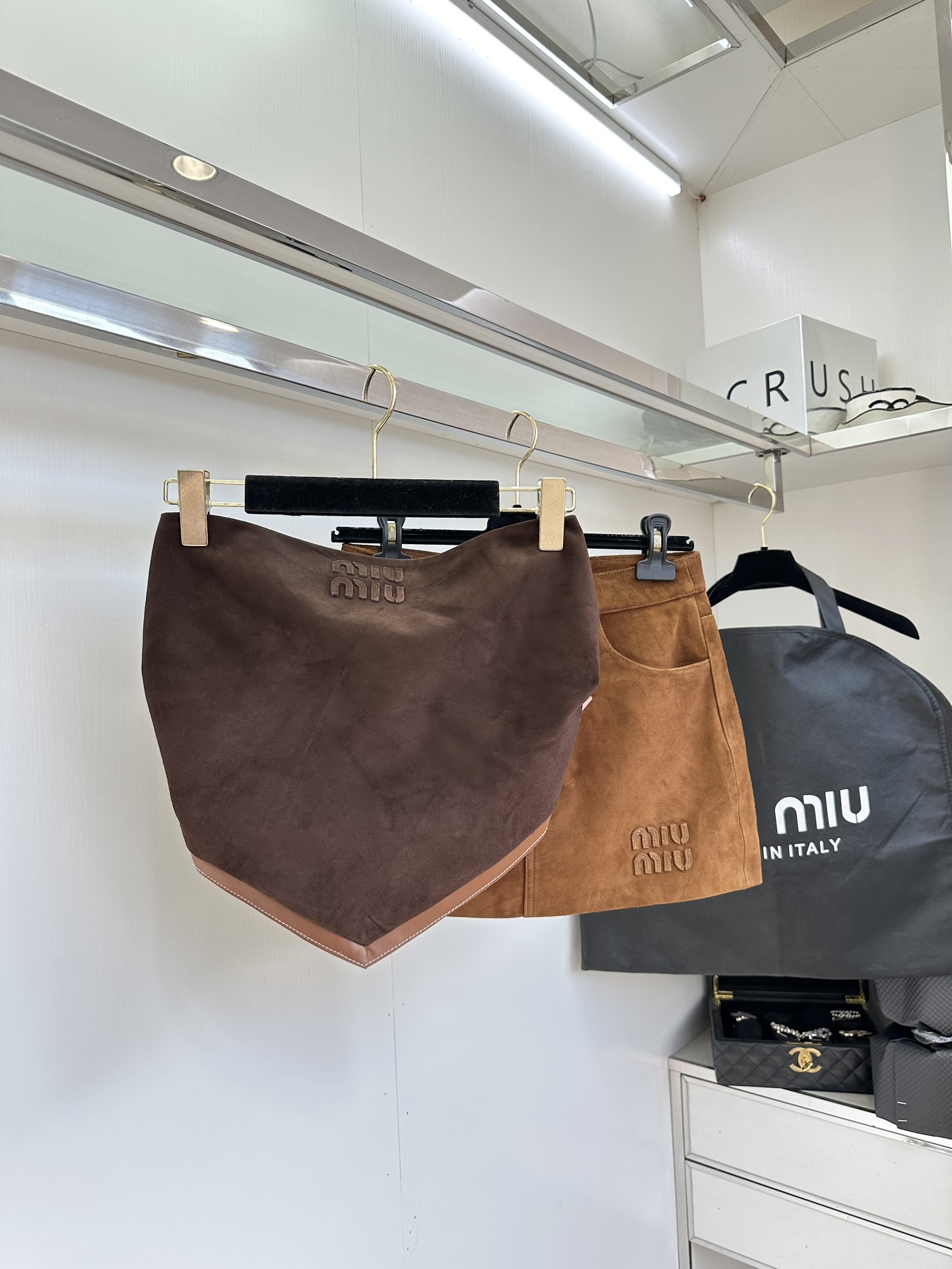 Miu Miu Suede Mini Skirt Set: Chic & Trendy Fall/Winter Style 7 i1753432729 7259 5