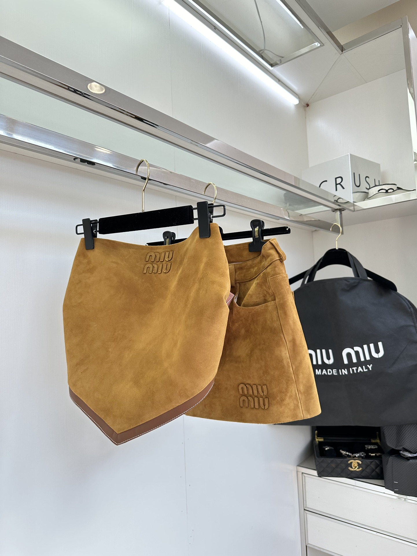 Miu Miu Suede Mini Skirt Set: Chic & Trendy Fall/Winter Style 3 i1753432729 8094 1