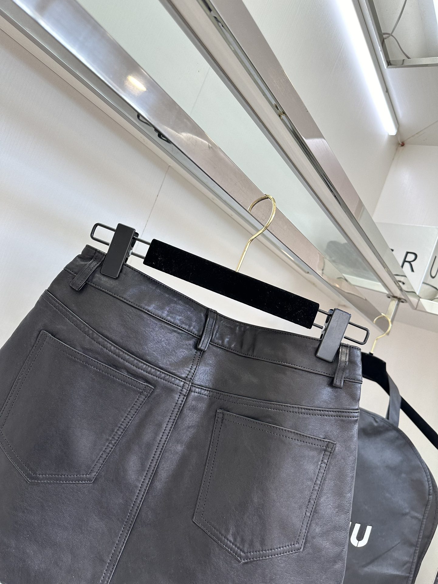 Elegant A-Line Lambskin Skirt: Versatile Black Skirt for Women 6 i1753433358 3648 4