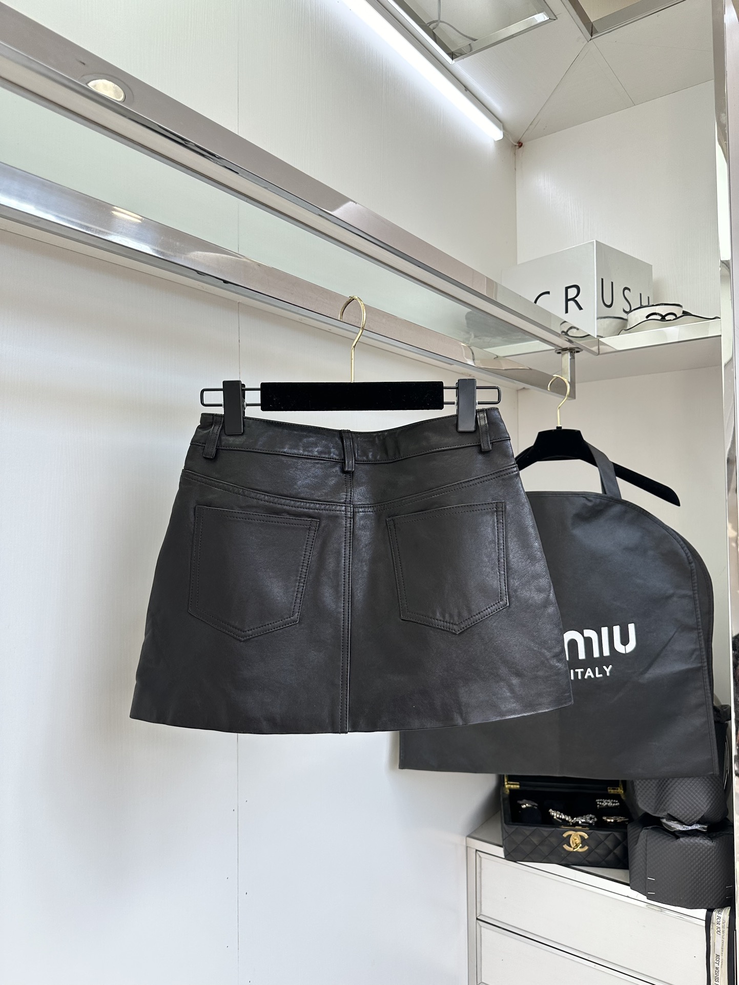 Elegant A-Line Lambskin Skirt: Versatile Black Skirt for Women 4 i1753433358 97 2