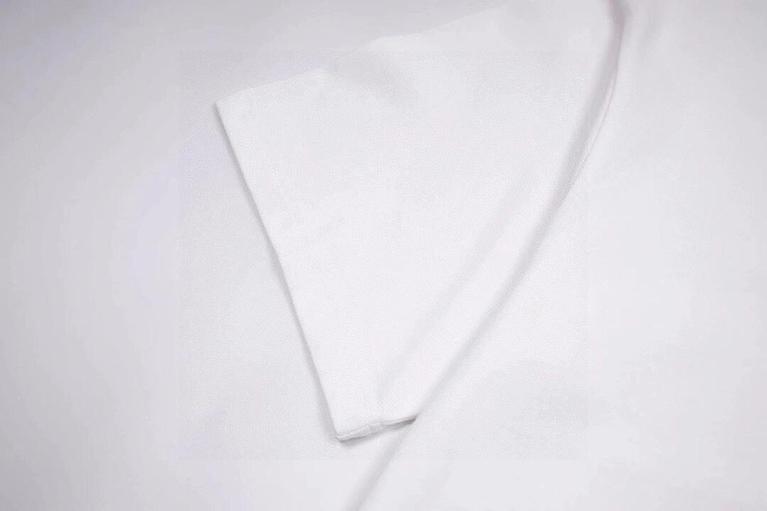 迪奥/Dior 夏季新款 领口后背字母刺绣圆领短袖T恤 白色/黑色