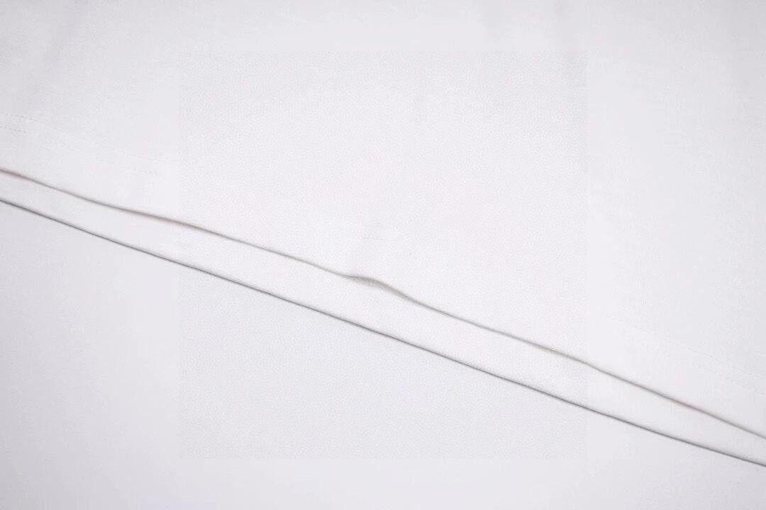 迪奥/Dior 夏季新款 领口后背字母刺绣圆领短袖T恤 白色/黑色