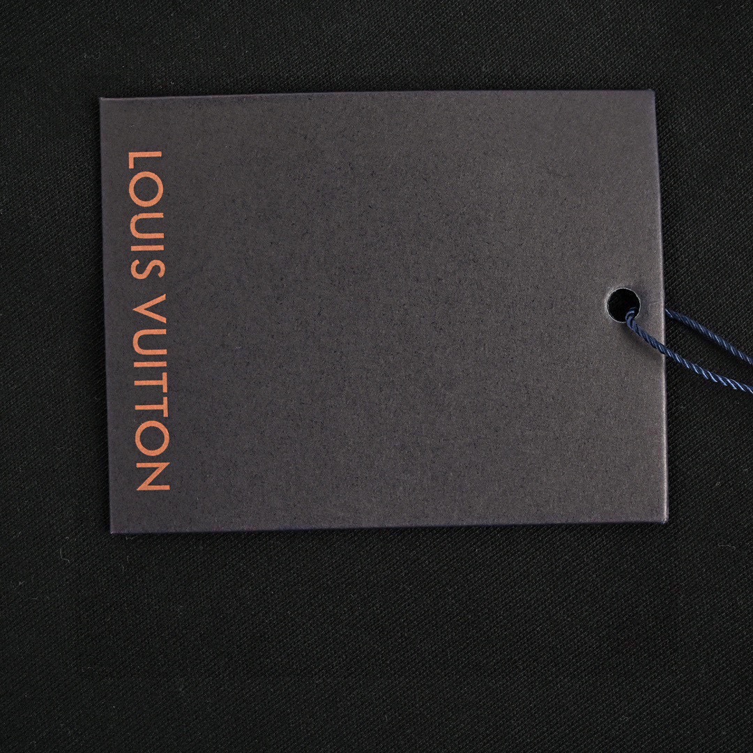 路易威登/Louis Vuitton 夏季新款 星宿字母连线刺绣圆领短袖T恤 黑色