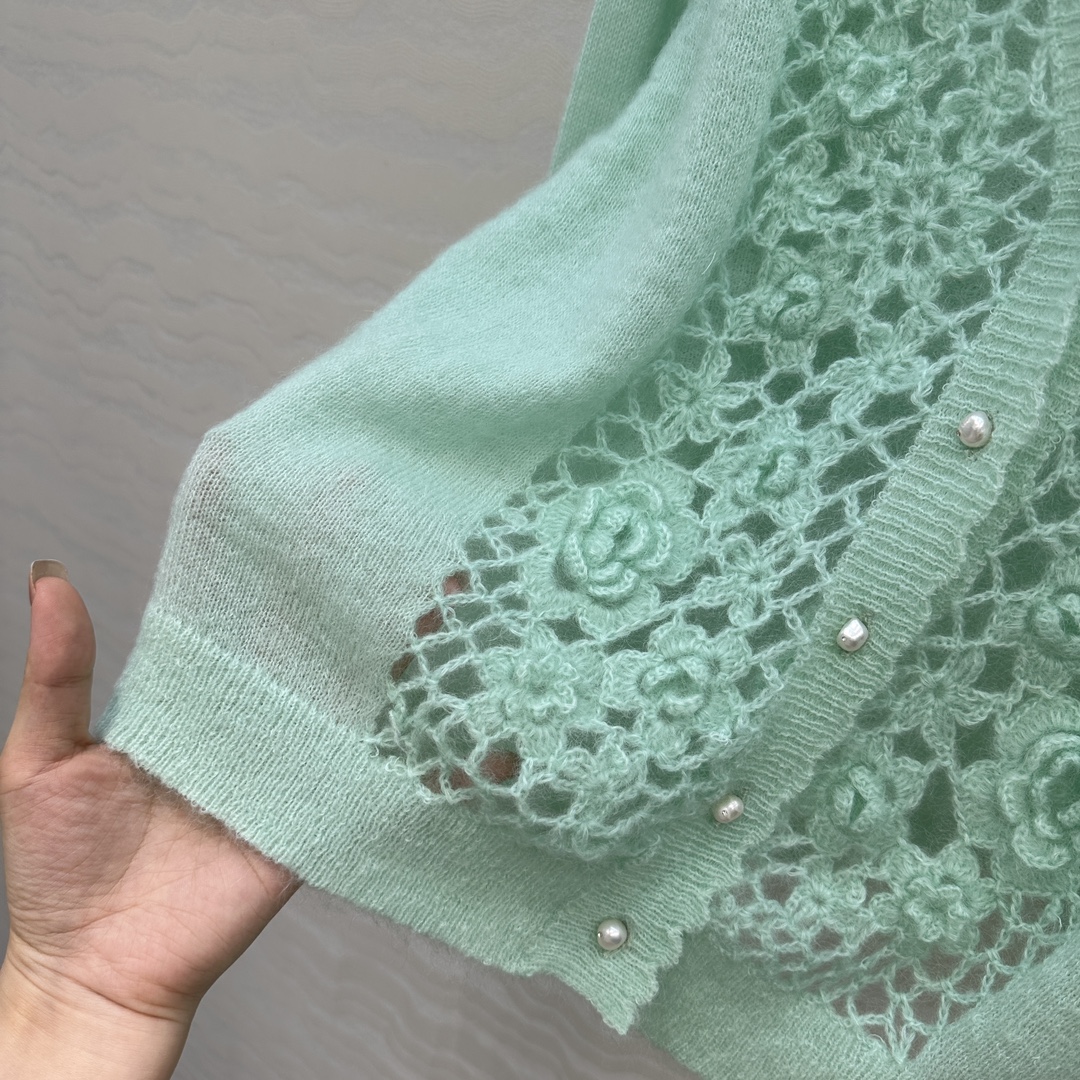 独家首发❤️高端原单品质，ER重工奢华立体手工钩花天然珍珠扣外套！纯手工钩花工艺！完美配色优雅大气奢华又