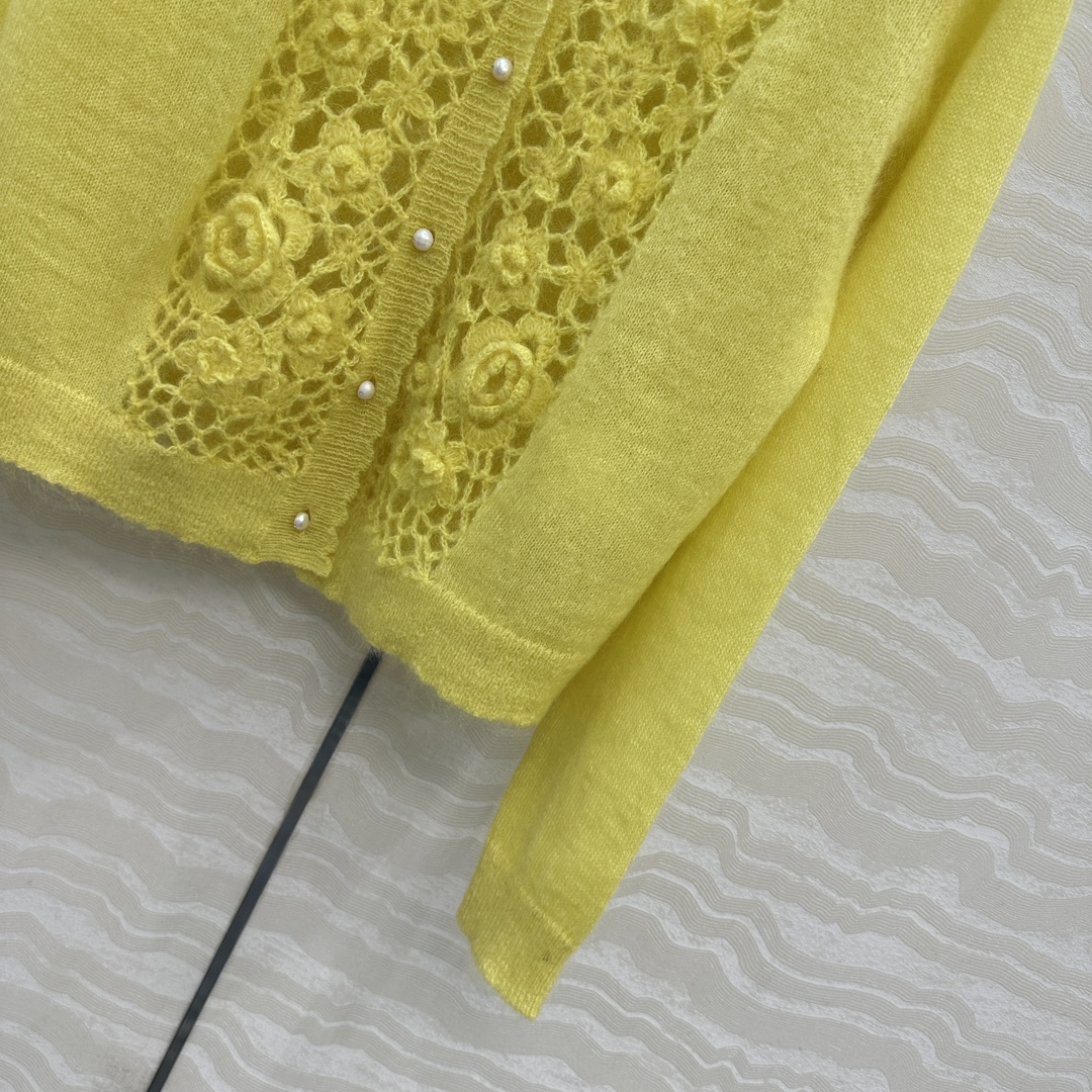 独家首发❤️高端原单品质，ER重工奢华立体手工钩花天然珍珠扣外套！纯手工钩花工艺！完美配色优雅大气奢华又