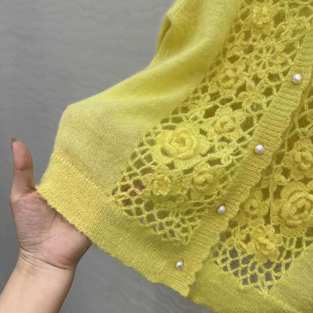 独家首发❤️高端原单品质，ER重工奢华立体手工钩花天然珍珠扣外套！纯手工钩花工艺！完美配色优雅大气奢华又