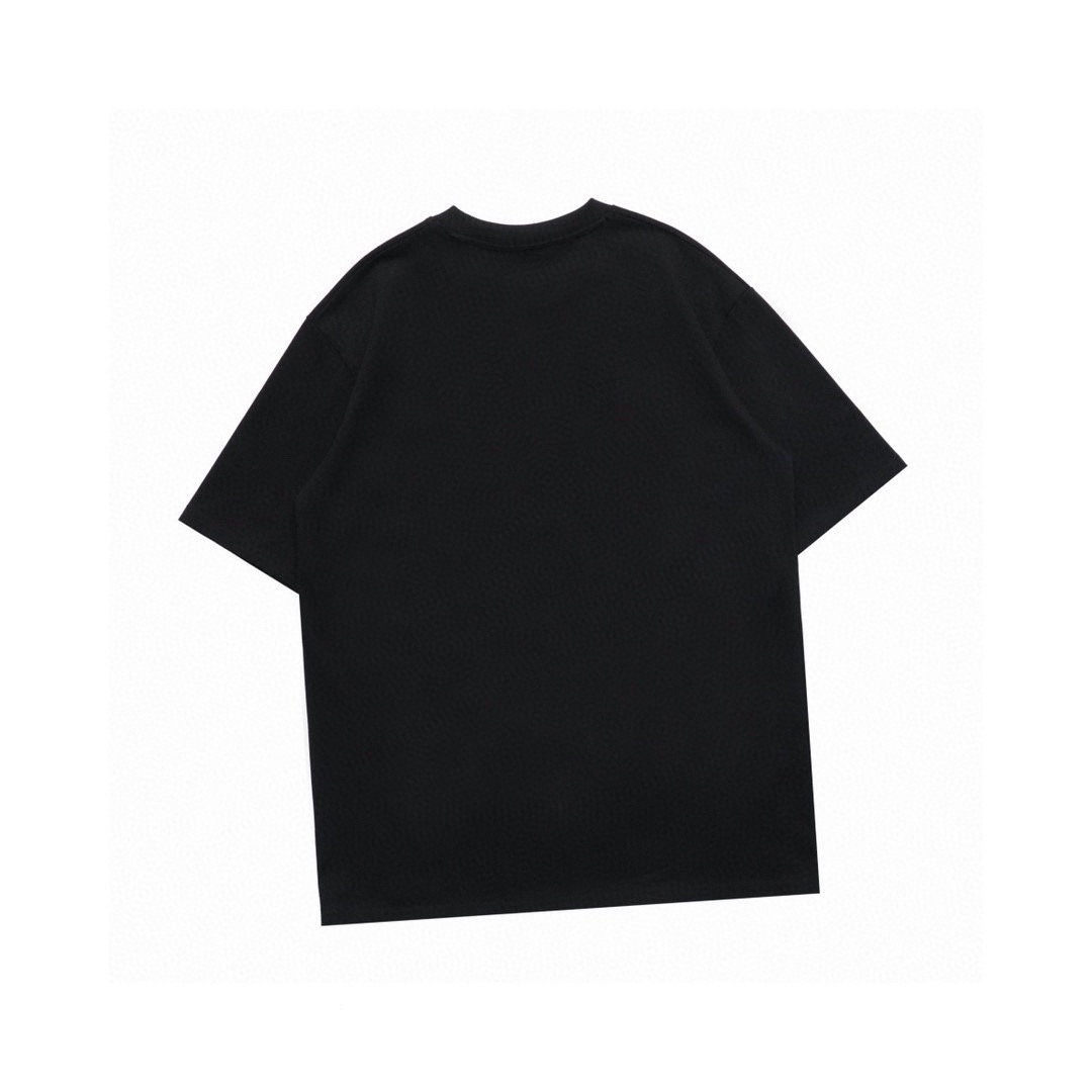 罗意威/Loewe 夏季新款 错位logo拼色刺绣刺绣圆领短袖T恤 黑色