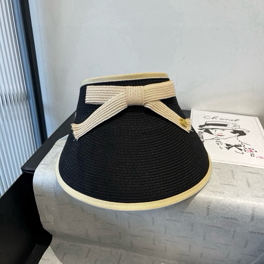 NO:358892,Chanel Chanel empty top sun hat, PP straw fabric, adjustable hat, straw hat, fisherman hat, baseball hat, hat, chanel, chanel, espadrilles, hatsChanel香奈儿空顶遮阳帽,PP草面料,可调节帽子草帽渔夫帽棒球帽,帽子,chanel,chanel,espadrilles,hats,hat