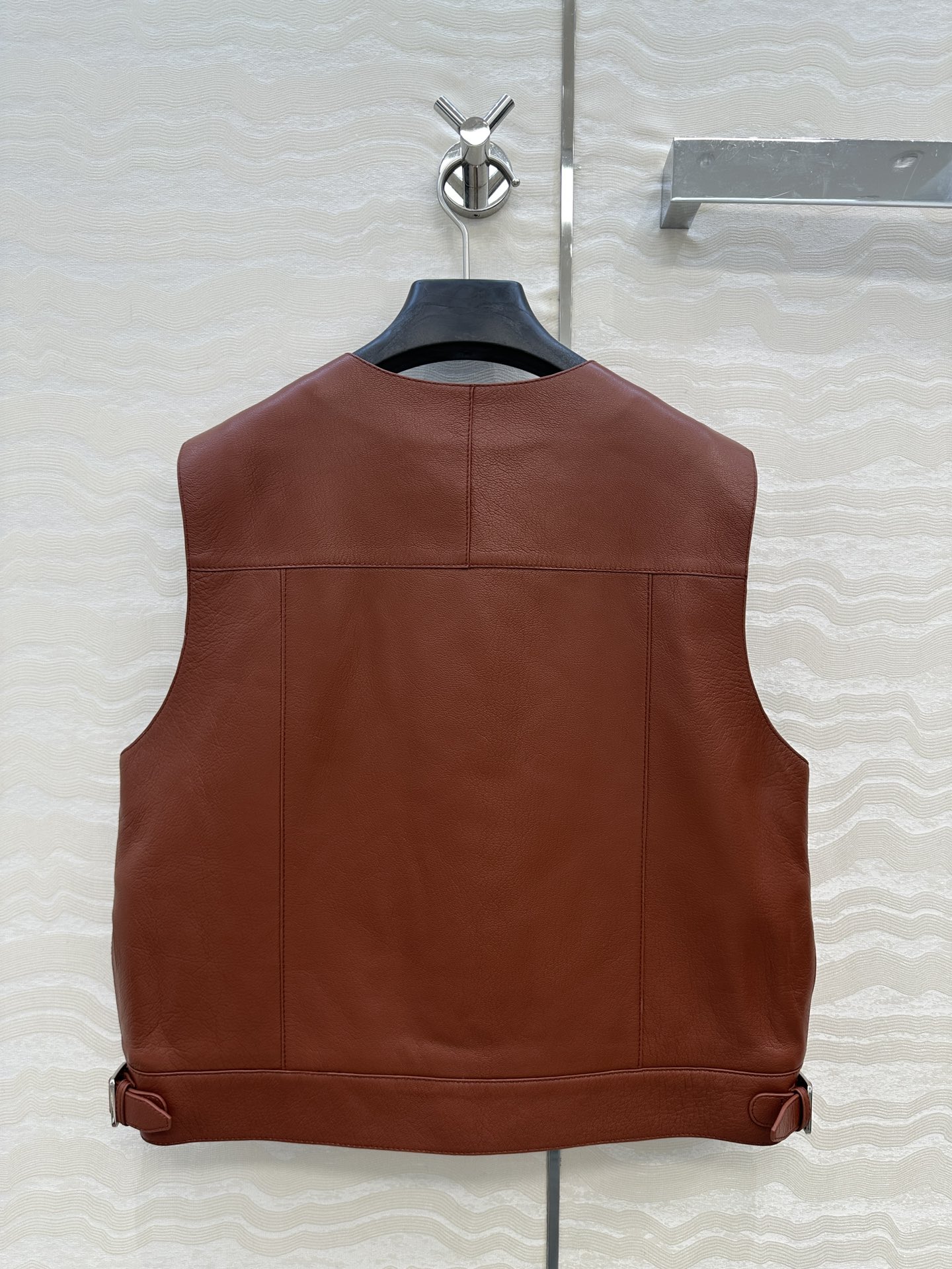 独家首发❤️高端原单品质H真皮夹克马甲外套！本季必入不可错过的单品！定制荔枝纹 100%进口小羊皮质感无