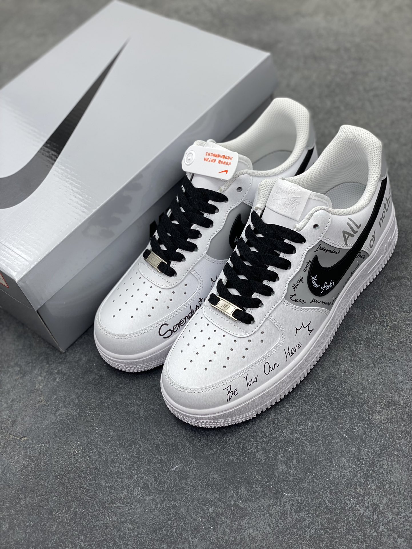 图片[8]-Nike Air Force 1 Low’07 逐梦涂鸦手绘 空军一号低帮休闲板鞋 定制皮料 原厂3D打印 定制鞋盒 原楦原纸板 纯正空军版型 内置全掌气垫 货号：ZH0316-087 尺码：36 36.5 37.5 38 38.5 39 40 40.5 41 42 42.5 43 44 44.5 45-选品中心