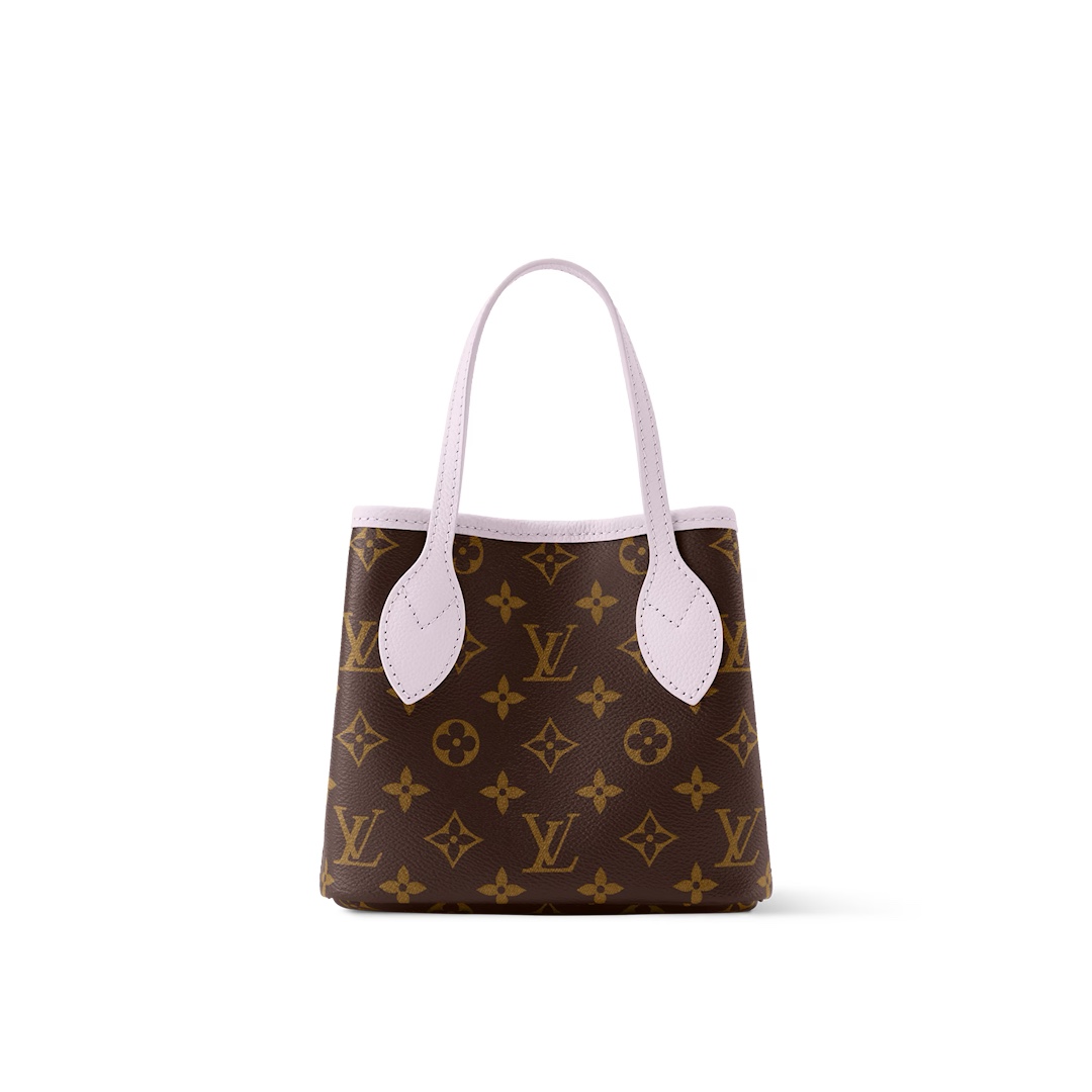 【Neverfull Bandoulière Inside Out BB 手袋】 m25656 老花/紫色 (双面)参考图