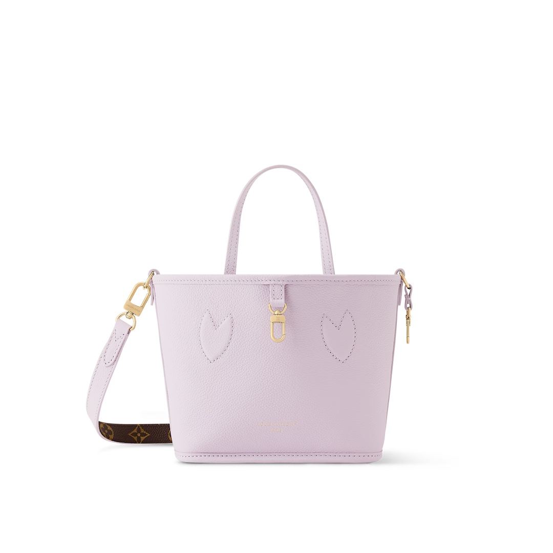 【Neverfull Bandoulière Inside Out BB 手袋】 m25656 老花/紫色 (双面)参考图
