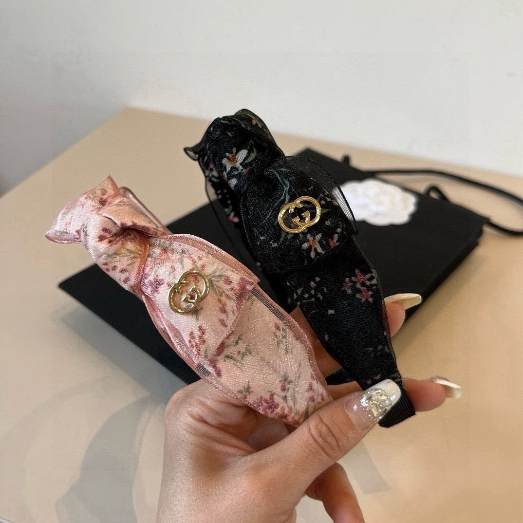 🆕

Gucci古奇 2025新款碎花头箍，蝴蝶结🎀发箍