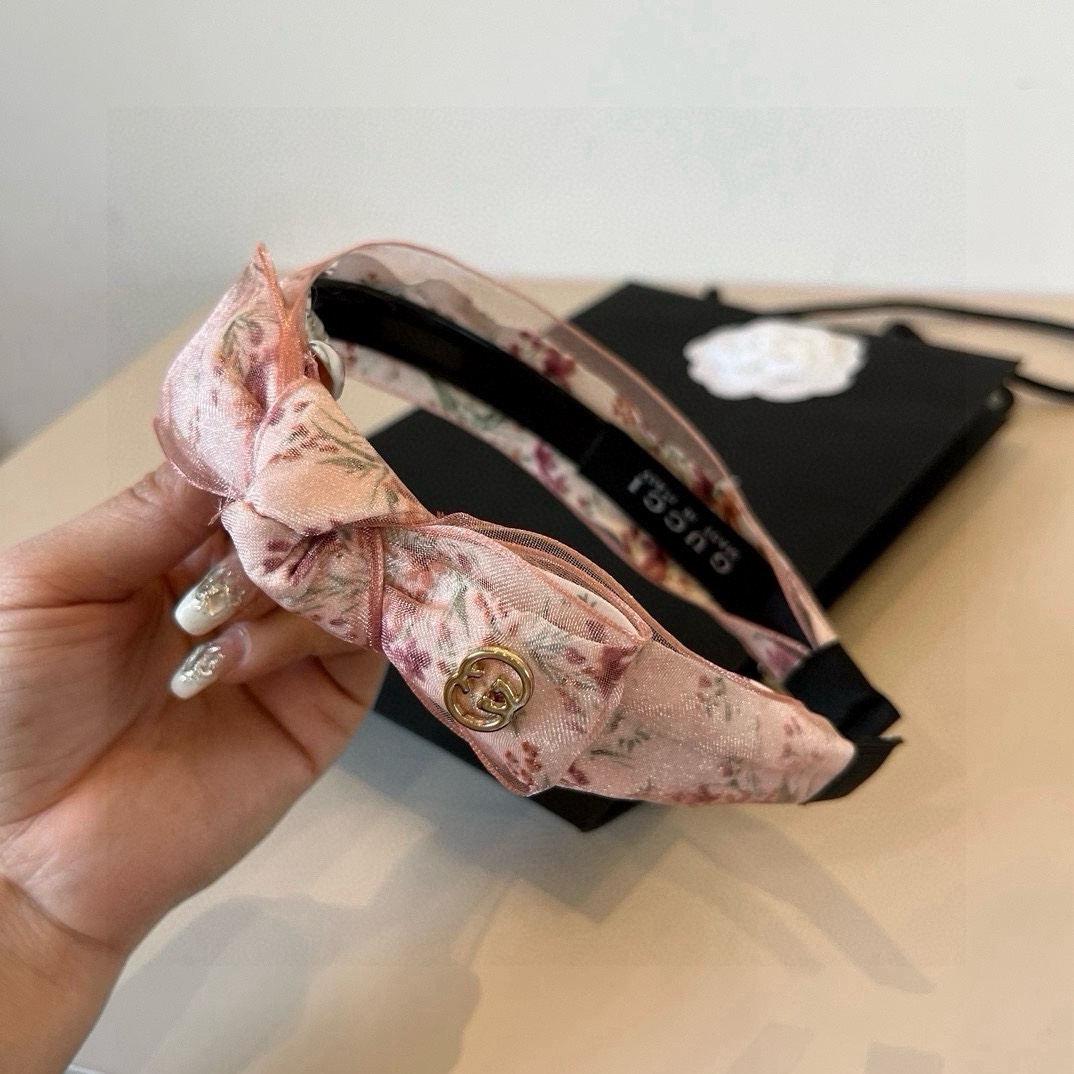 🆕

Gucci古奇 2025新款碎花头箍，蝴蝶结🎀发箍