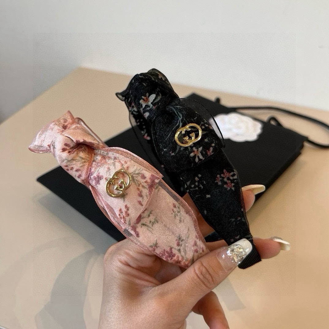 🆕

Gucci古奇 2025新款碎花头箍，蝴蝶结🎀发箍