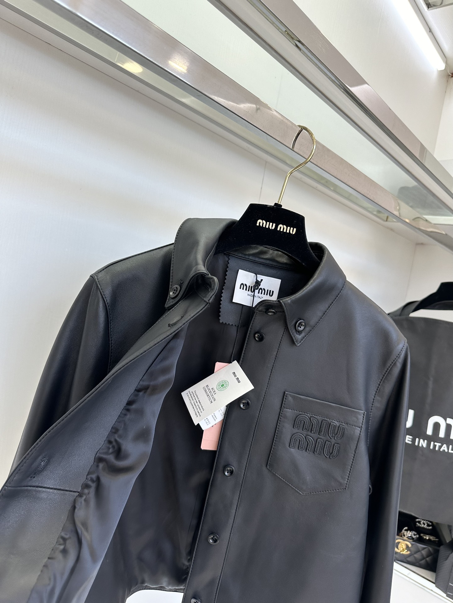 Miu Miu Lambskin Leather Jacket - Soft, Cute Collar, Early Autumn Collection 10 i1753606485 2502 8