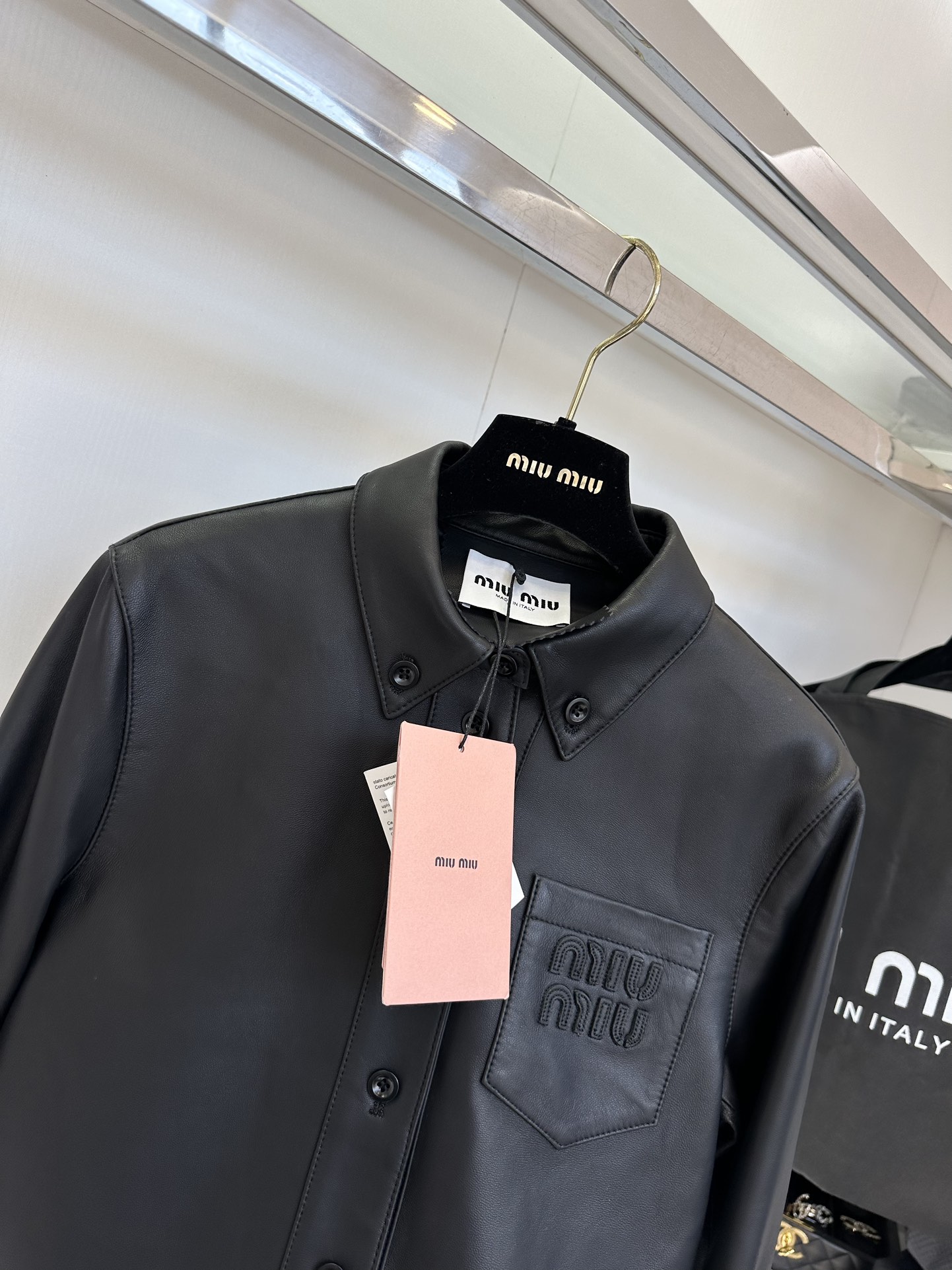 Miu Miu Lambskin Leather Jacket - Soft, Cute Collar, Early Autumn Collection 5 i1753606485 2993 3