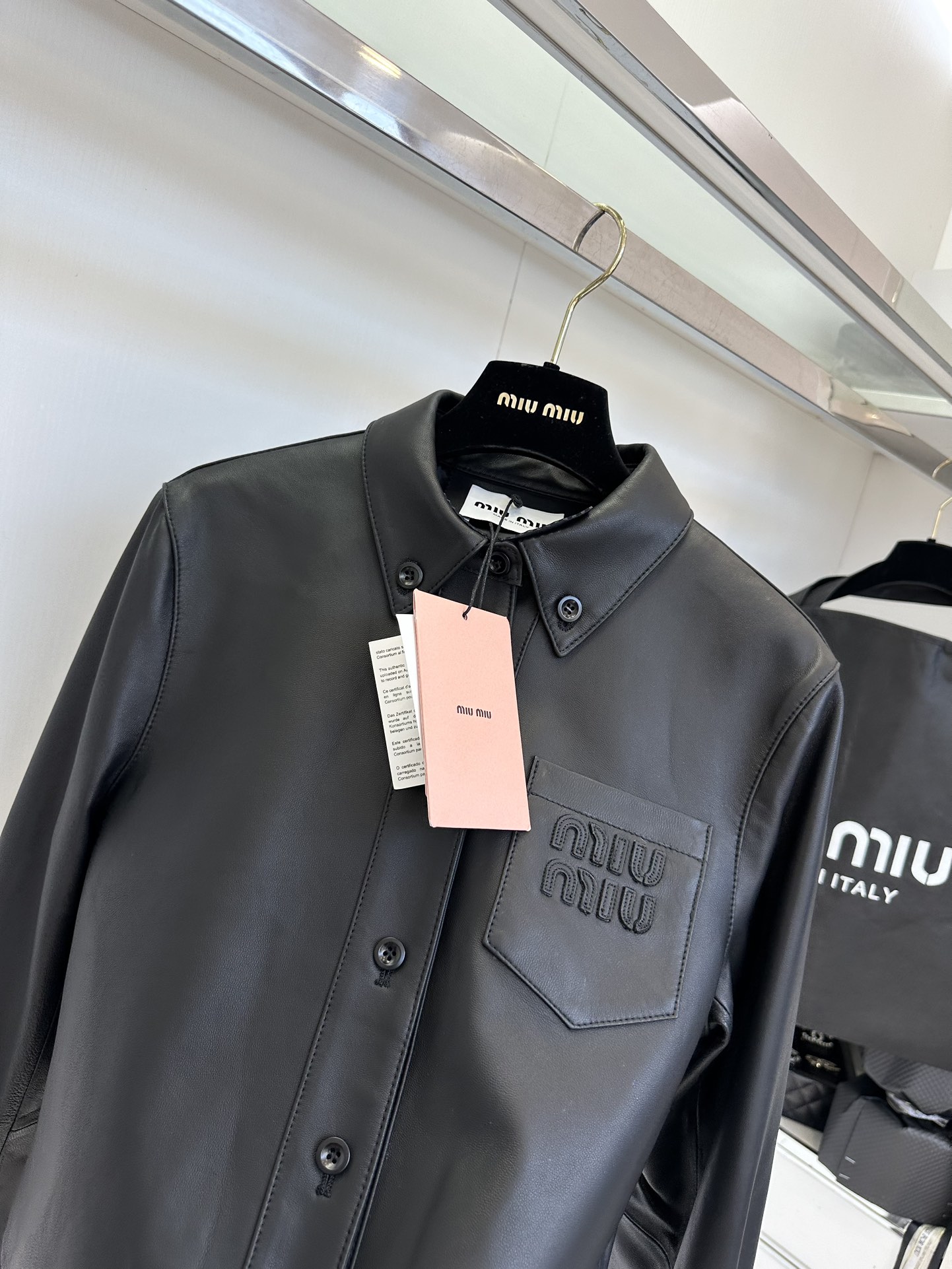 Miu Miu Lambskin Leather Jacket - Soft, Cute Collar, Early Autumn Collection 9 i1753606485 3165 7