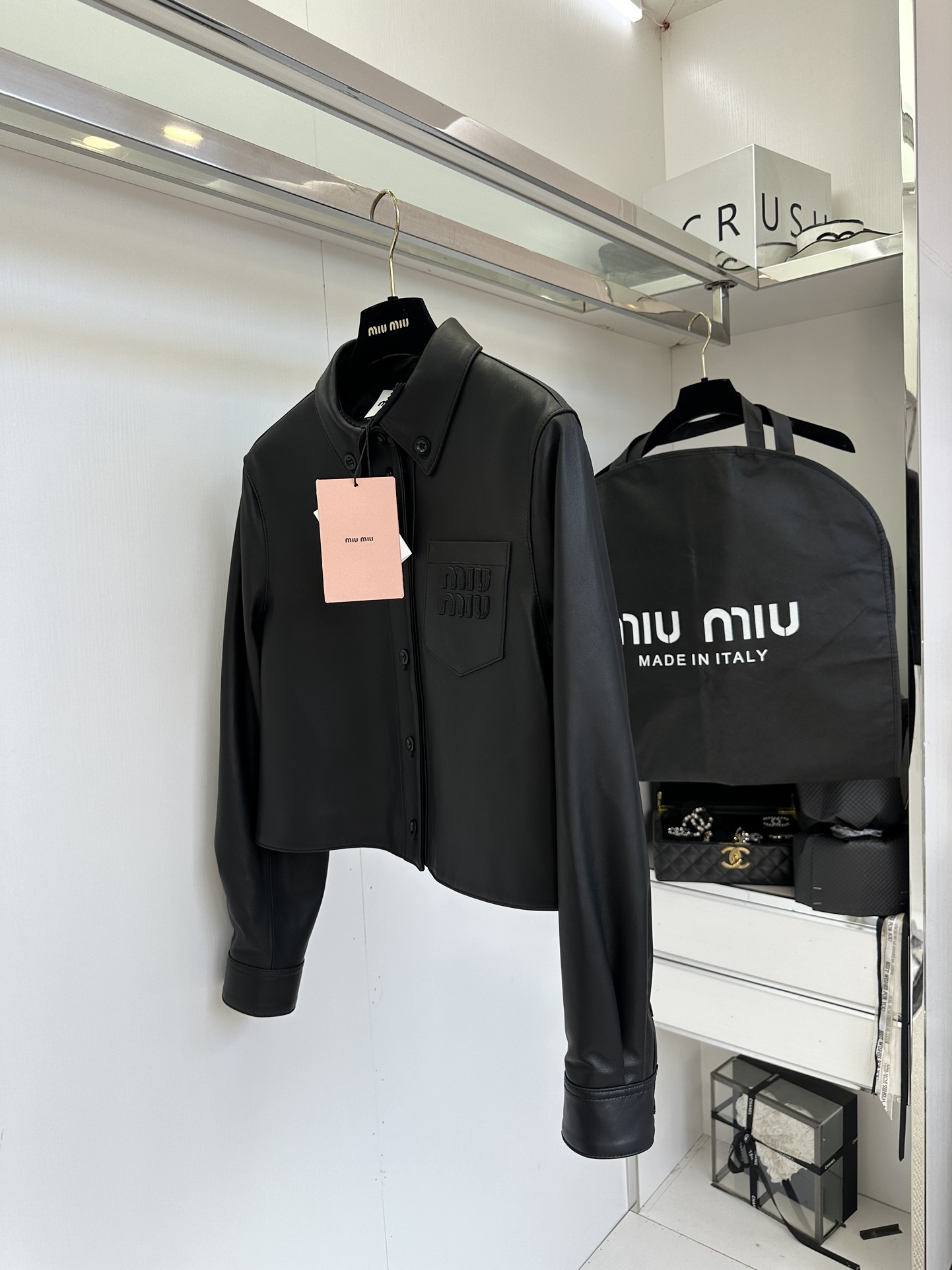 Miu Miu Lambskin Leather Jacket - Soft, Cute Collar, Early Autumn Collection 4 i1753606485 5595 2