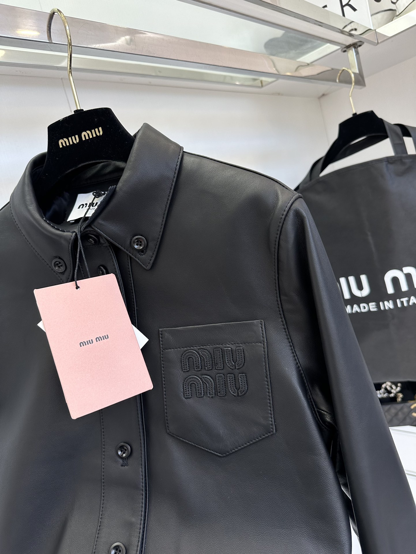 Miu Miu Lambskin Leather Jacket - Soft, Cute Collar, Early Autumn Collection 7 i1753606485 5604 5