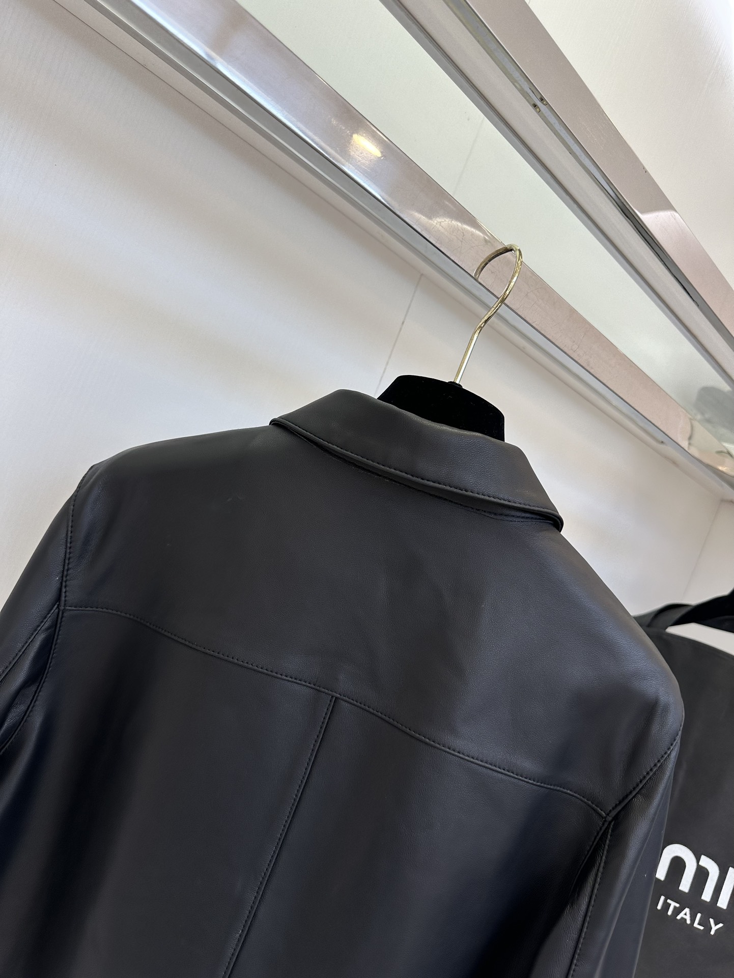 Miu Miu Lambskin Leather Jacket - Soft, Cute Collar, Early Autumn Collection 8 i1753606485 9854 6
