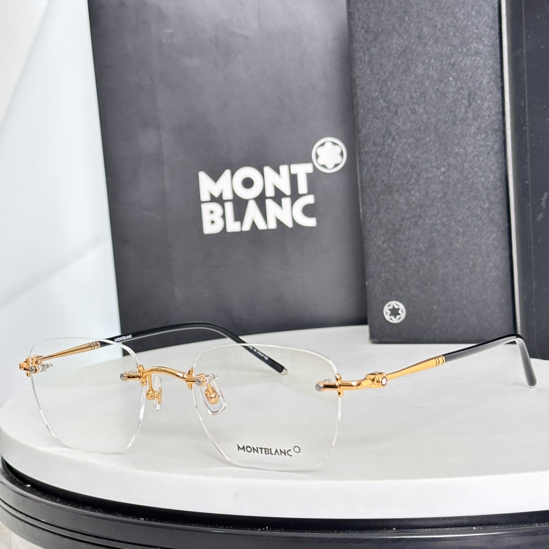  ‼️  Montblanc 万宝龙 MB0130O 金属 无框 近视光学眼。尺码53-21-145