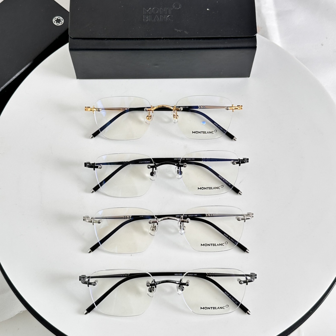 ‼️  Montblanc 万宝龙 MB0130O 金属 无框 近视光学眼。尺码53-21-145