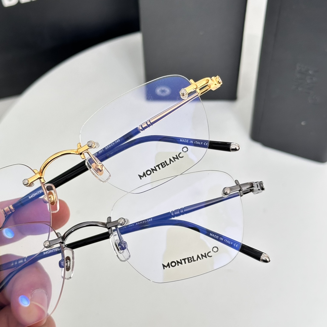  ‼️  Montblanc 万宝龙 MB0130O 金属 无框 近视光学眼。尺码53-21-145