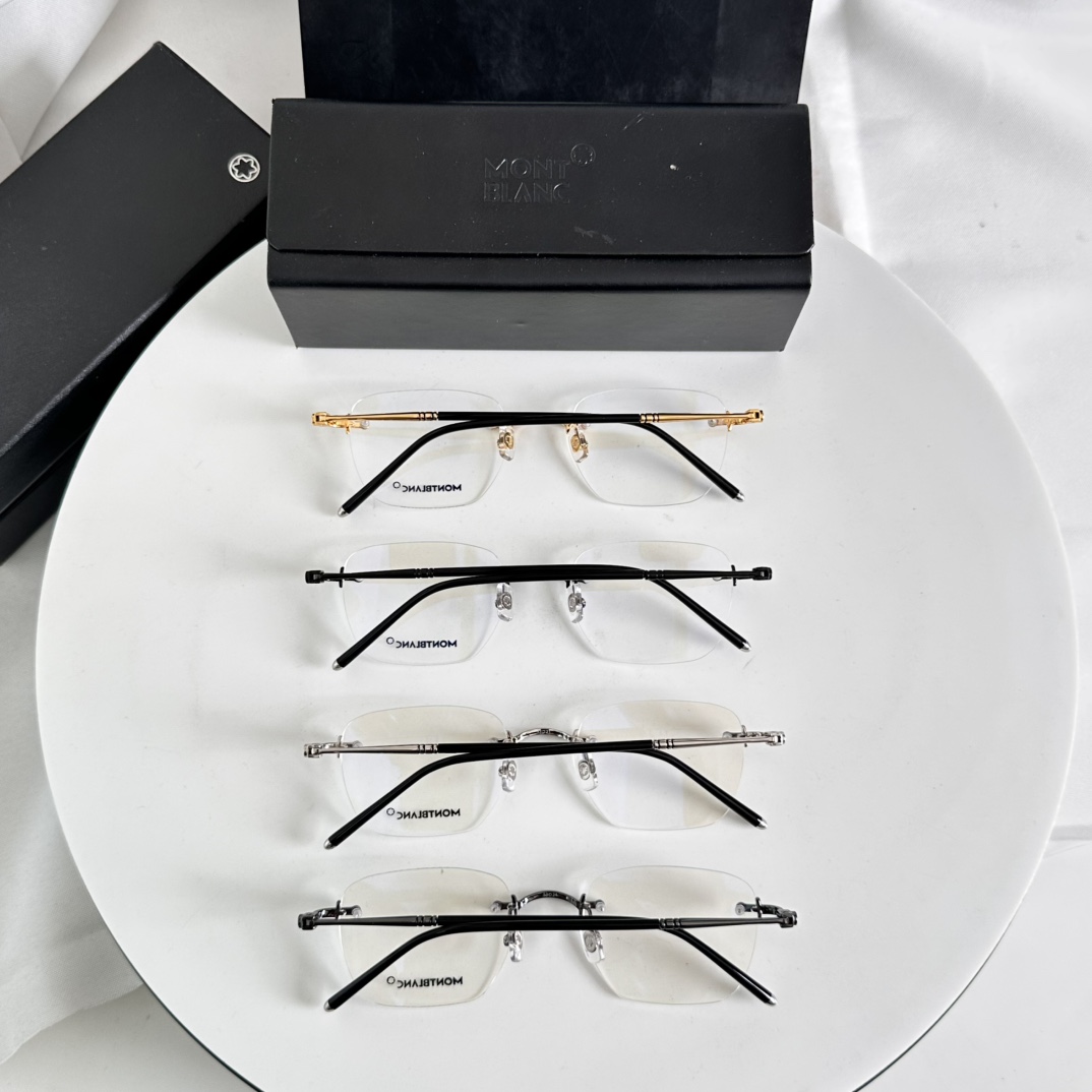  ‼️  Montblanc 万宝龙 MB0130O 金属 无框 近视光学眼。尺码53-21-145