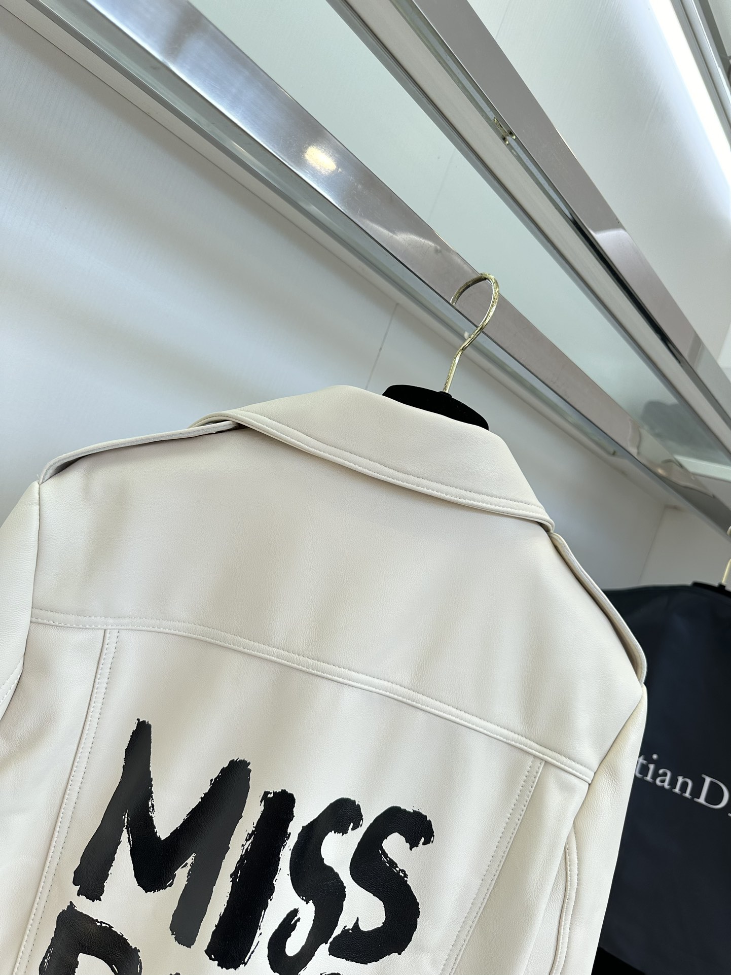 Dior Graffiti Biker Jacket - Lambskin Leather, Hand-Painted, Chic and Edgy 9 i1753613458 2187 7