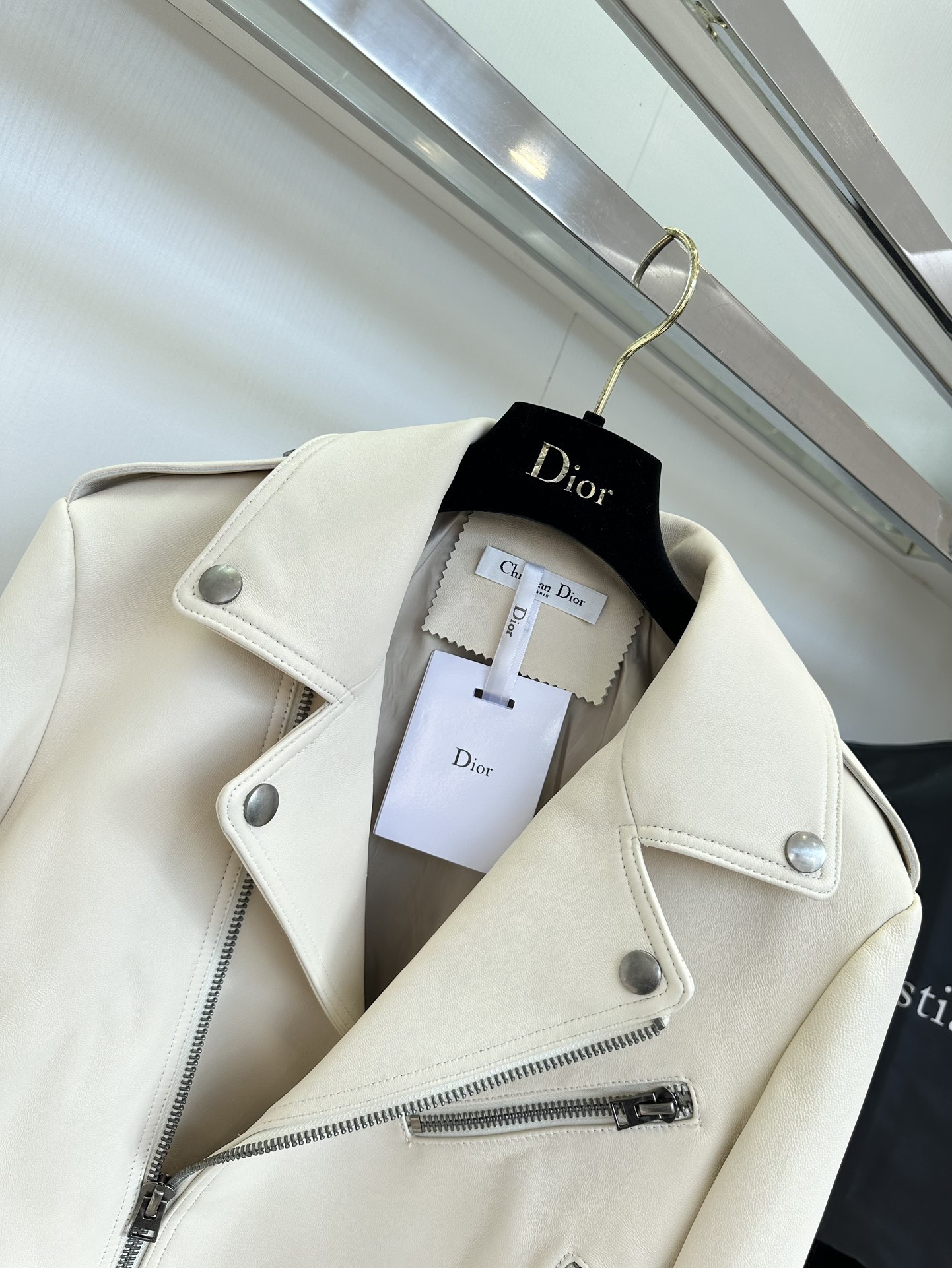 Dior Graffiti Biker Jacket - Lambskin Leather, Hand-Painted, Chic and Edgy 10 i1753613458 8042 8