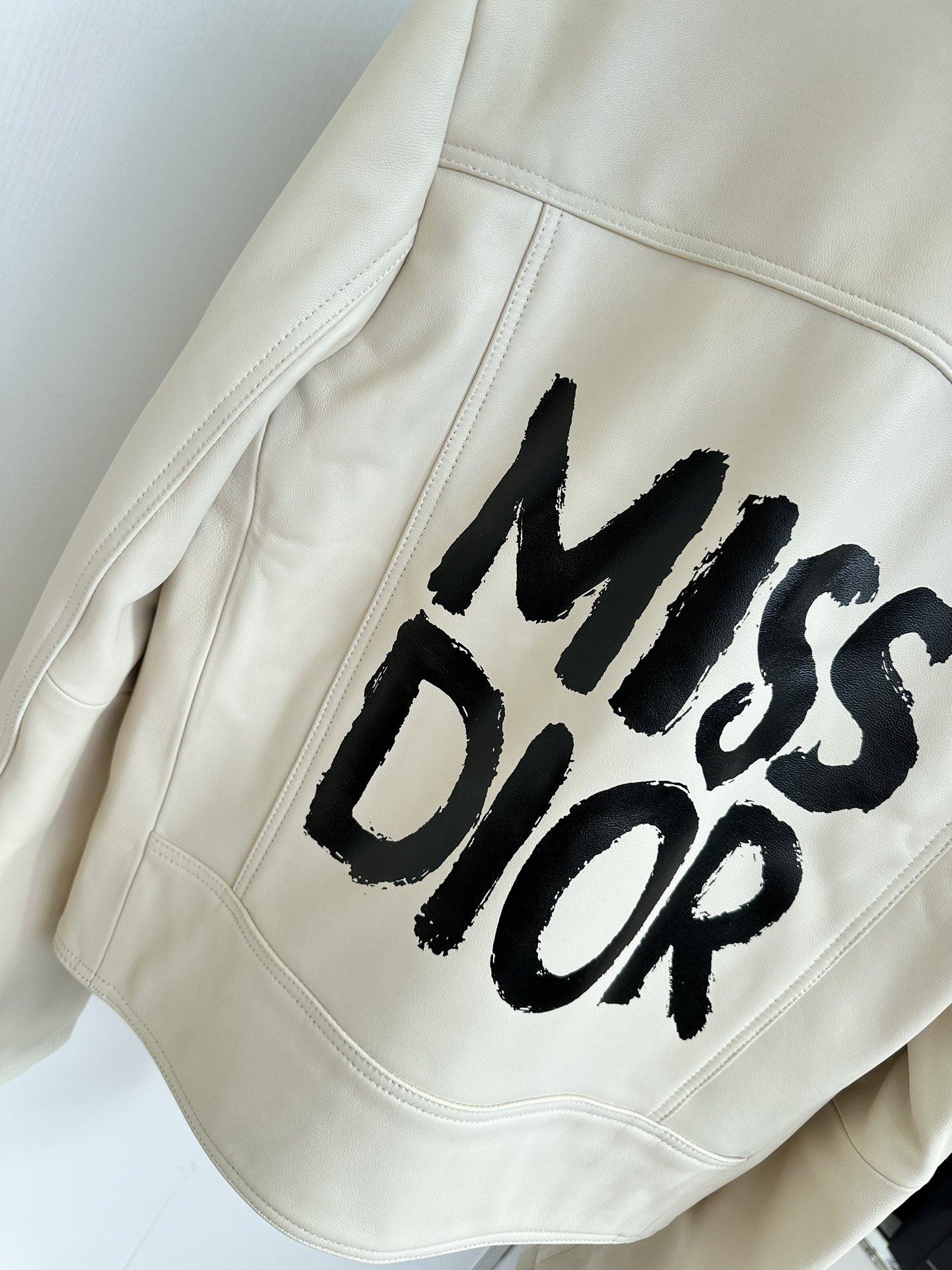 Dior Graffiti Biker Jacket - Lambskin Leather, Hand-Painted, Chic and Edgy 7 i1753613458 8433 5
