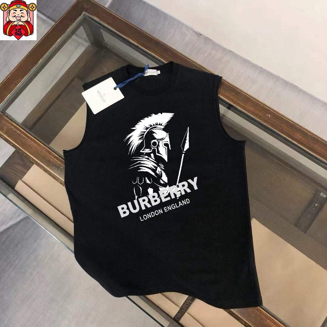 Burberry 品牌【BURBERRY 巴宝莉】2025夏季新品背心T袖 简约款式 任何人都可以轻松驾驶 进口定制丝光棉面料 手软舒适有型 吸汗透气