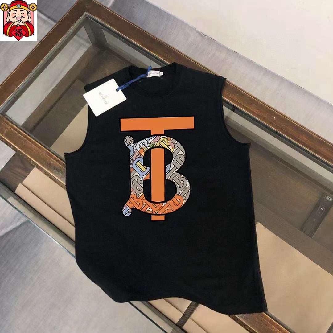 Burberry 品牌【BURBERRY 巴宝莉】2025夏季新品背心T袖 简约款式 任何人都可以轻松驾驶 进口定制丝光棉面料 手软舒适有型 吸汗透气