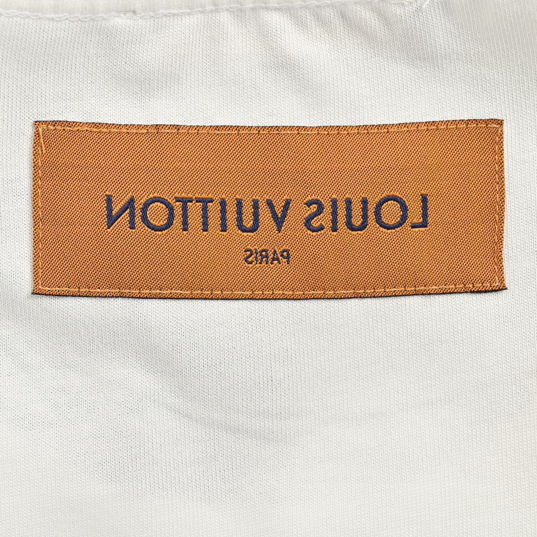 路易威登/Louis Vuitton 夏季新款 蜡笔彩绘涂鸦圆领短袖T恤 白色