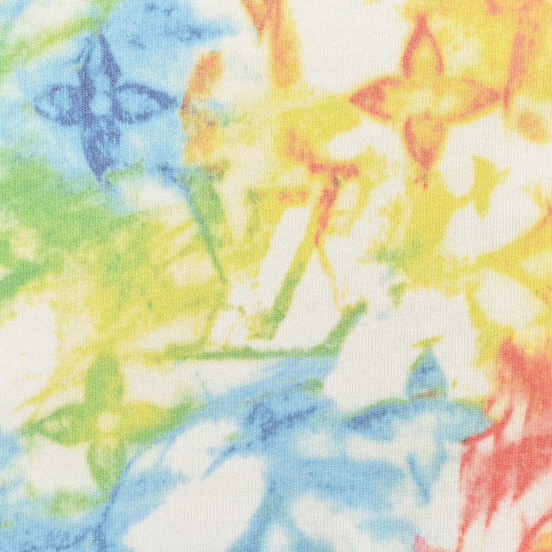 路易威登/Louis Vuitton 夏季新款 蜡笔彩绘涂鸦圆领短袖T恤 白色